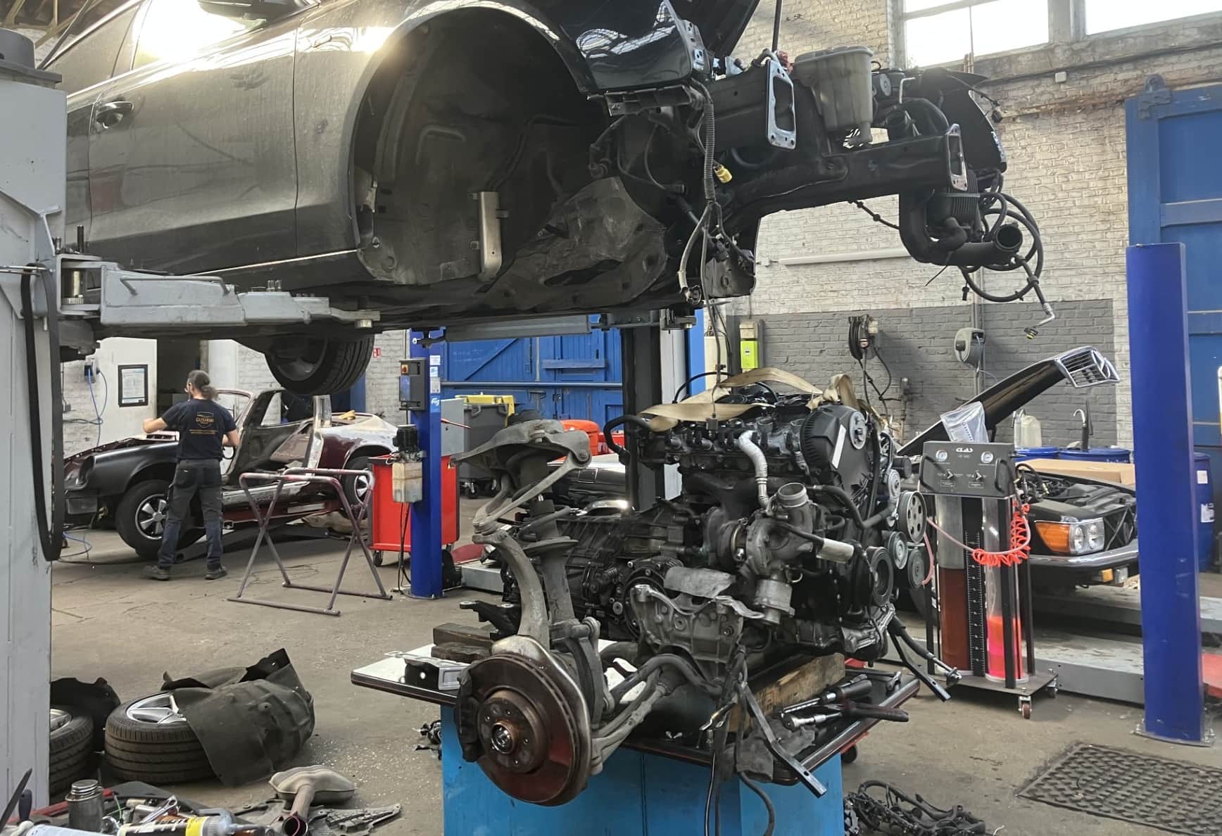 Dépose d'un moteur